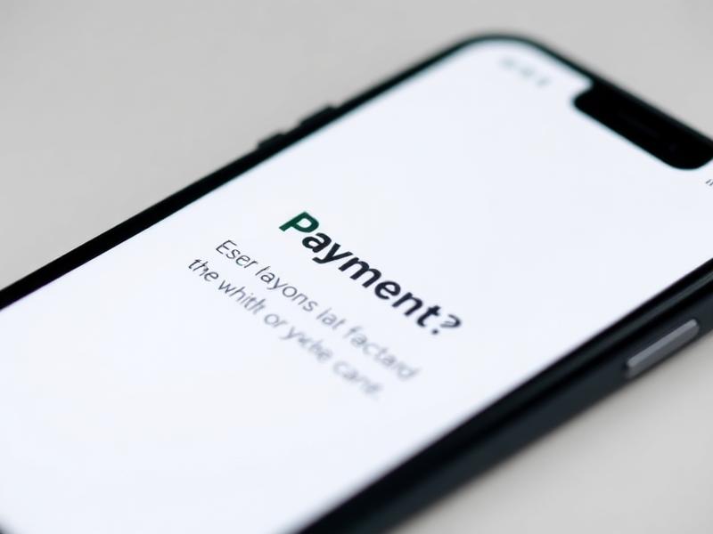 Digital payment confirmation on a clean interface