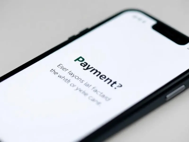 Digital payment confirmation on a clean interface